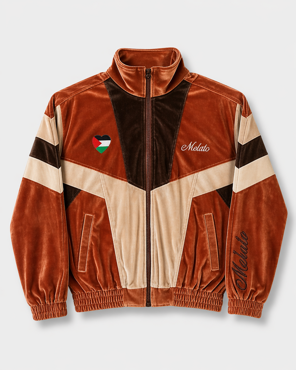 The "Divididos" Premium Velour Track Jacket Passion Fruit Version by Melato