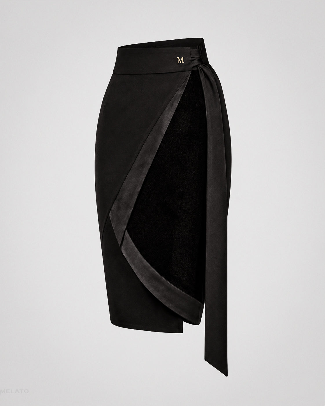 The "Noir Memoir" Wrap Pencil Skirt