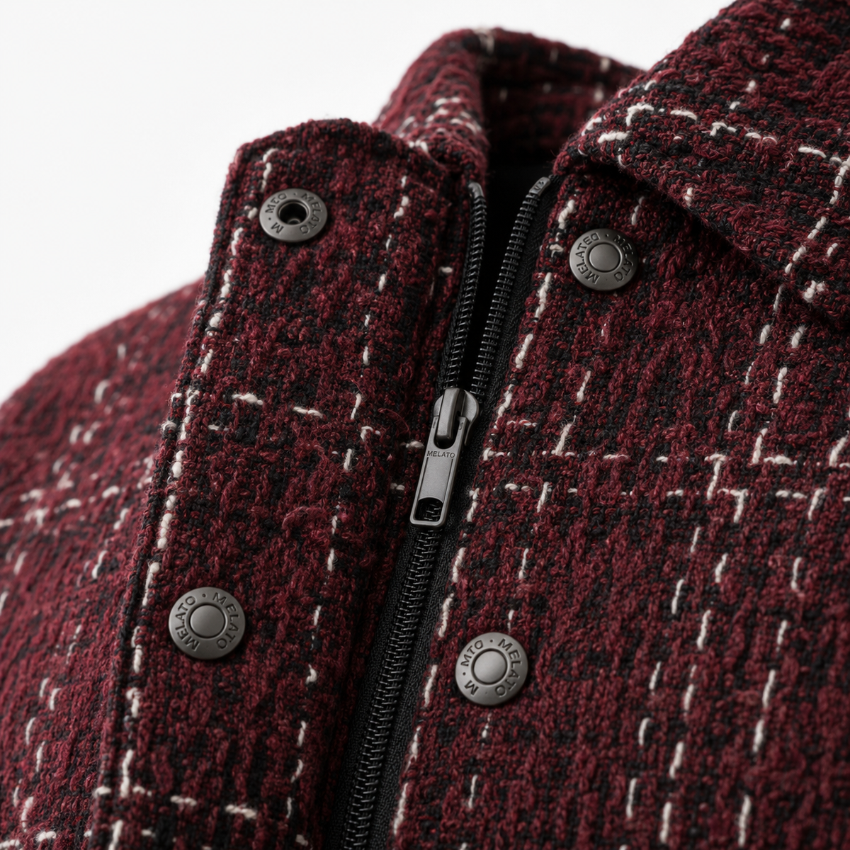 Barolo Tweed Zip Overshirt