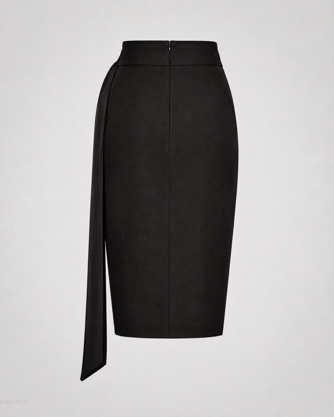 The "Noir Memoir" Wrap Pencil Skirt