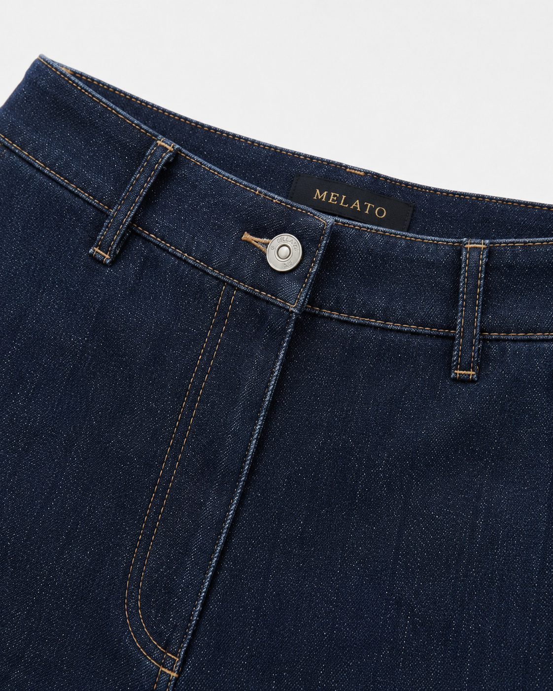 Melato Nuit Blanche Zip Flare Jean alternate angle — structured white denim
