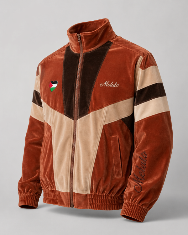 The "Divididos" Premium Velour Track Jacket Passion Fruit Version by Melato