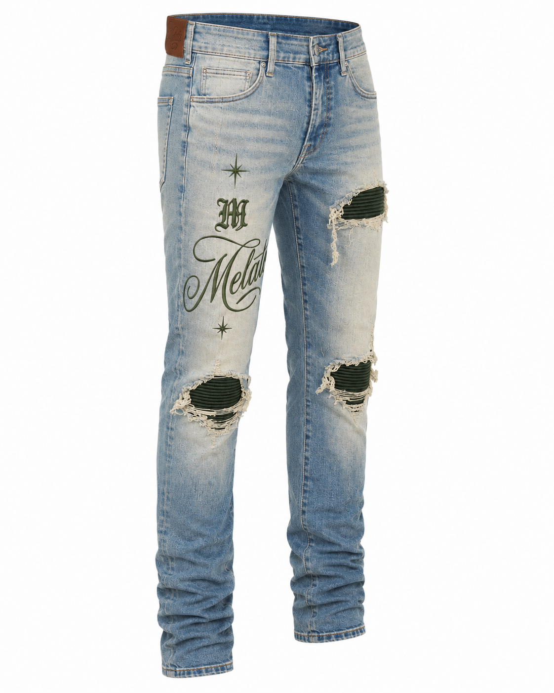 Berry Distressed Slim Jean