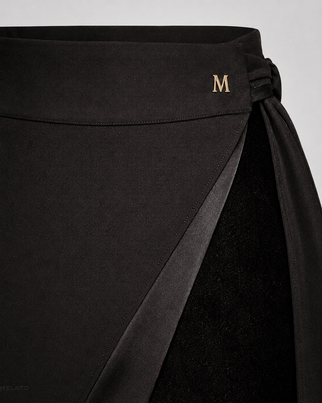 The "Noir Memoir" Wrap Pencil Skirt