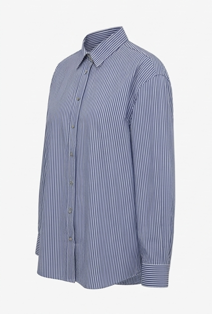 Melato Bluefin Relaxed Shirt poplin button placket detail