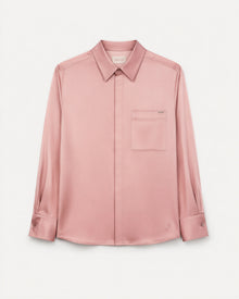 Blush Ledger Satin Shirt, product view 4