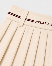 Bordeaux Line Pleated Mini Skirt, alternate angle