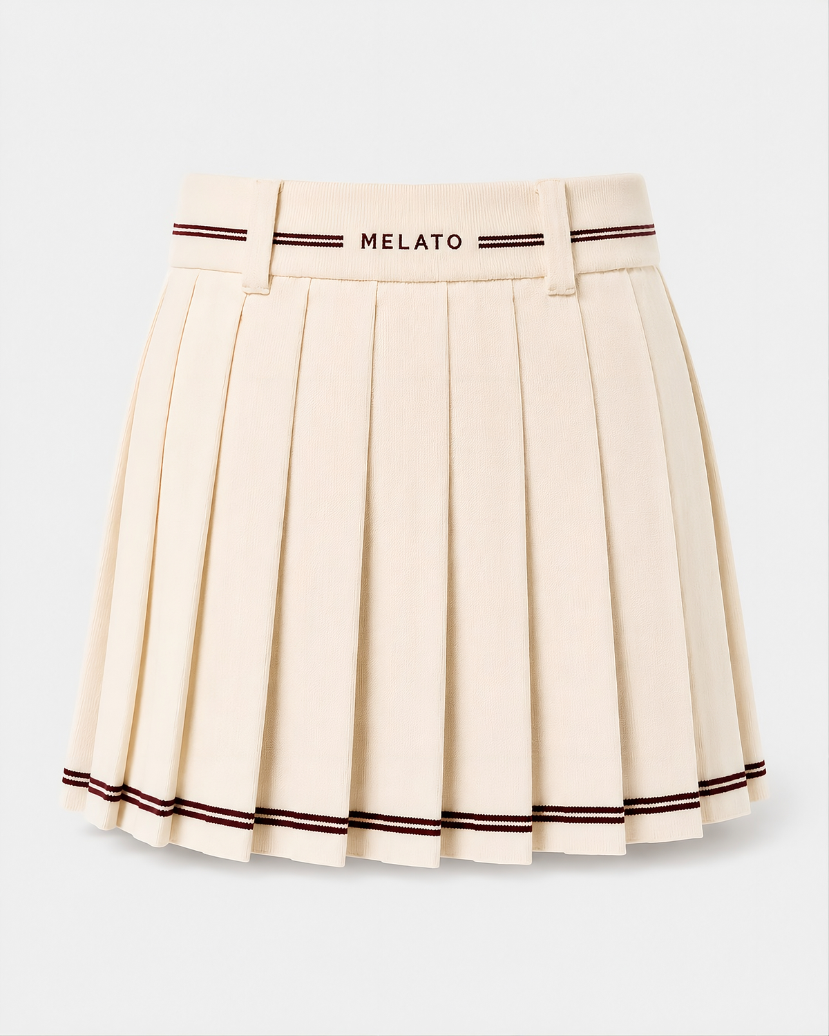 Bordeaux Line Pleated Mini Skirt by Melato, product image