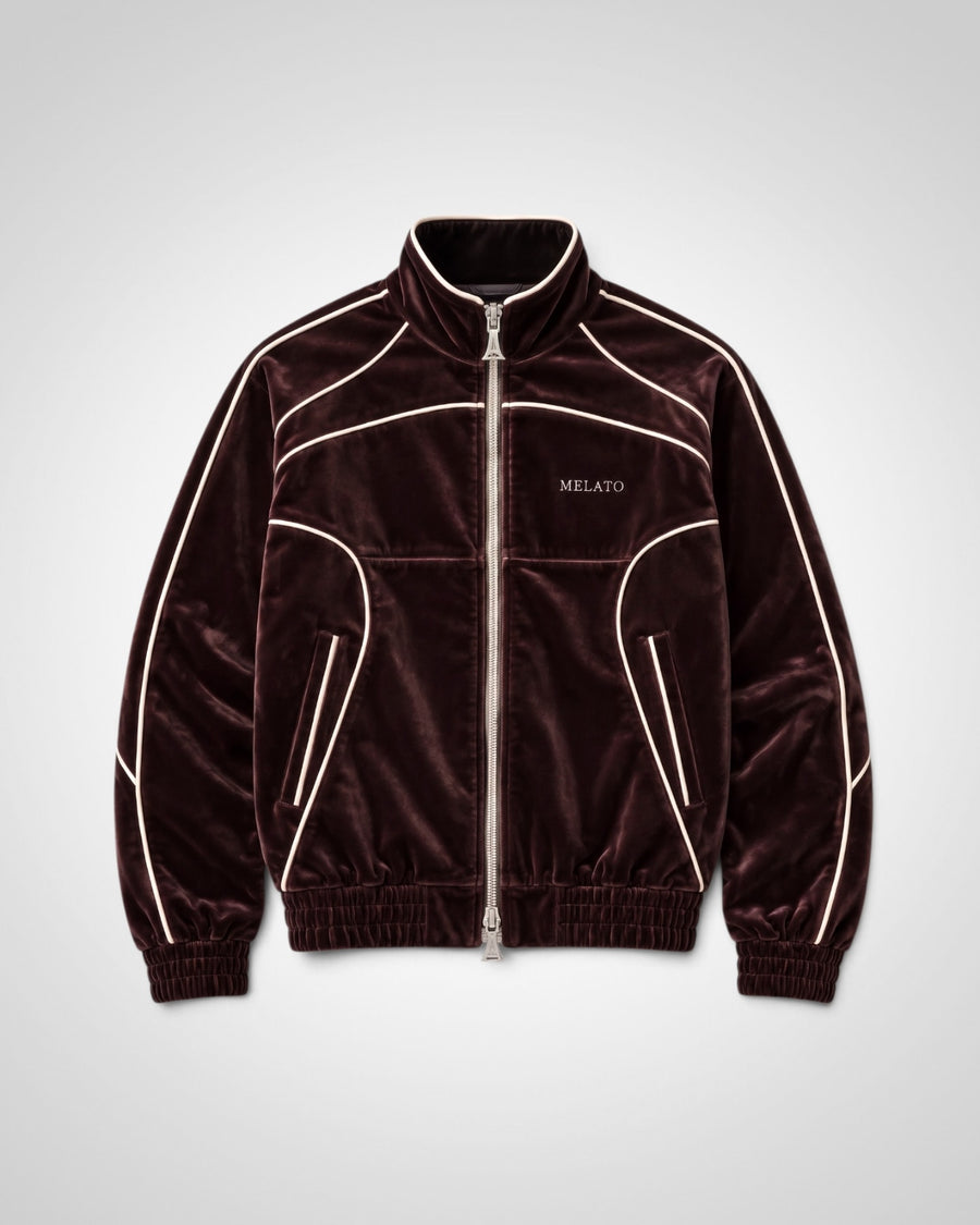 Burden of Plush Velour Track Jacket