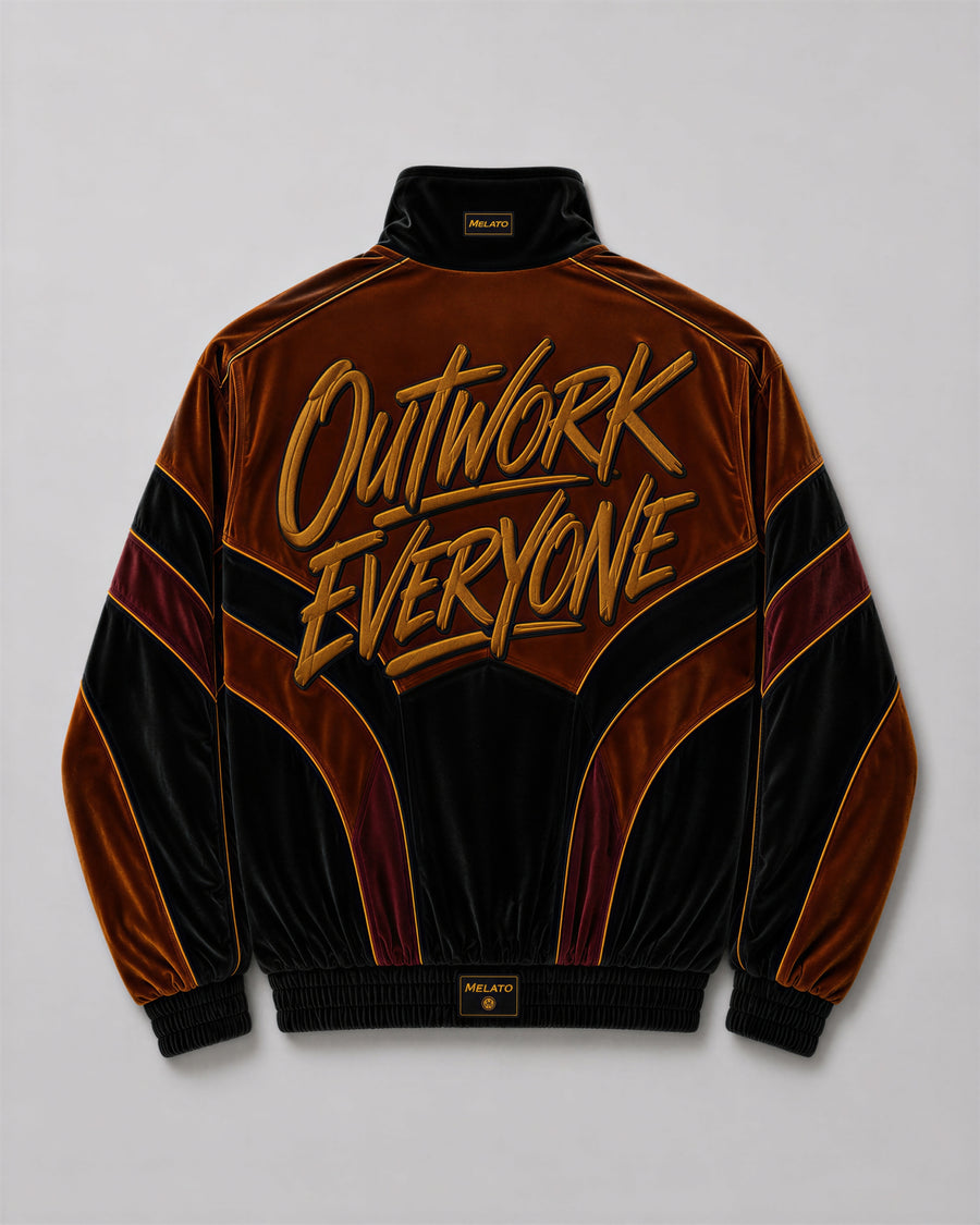 Clockout Velour Track Jacket by Melato, product view 1