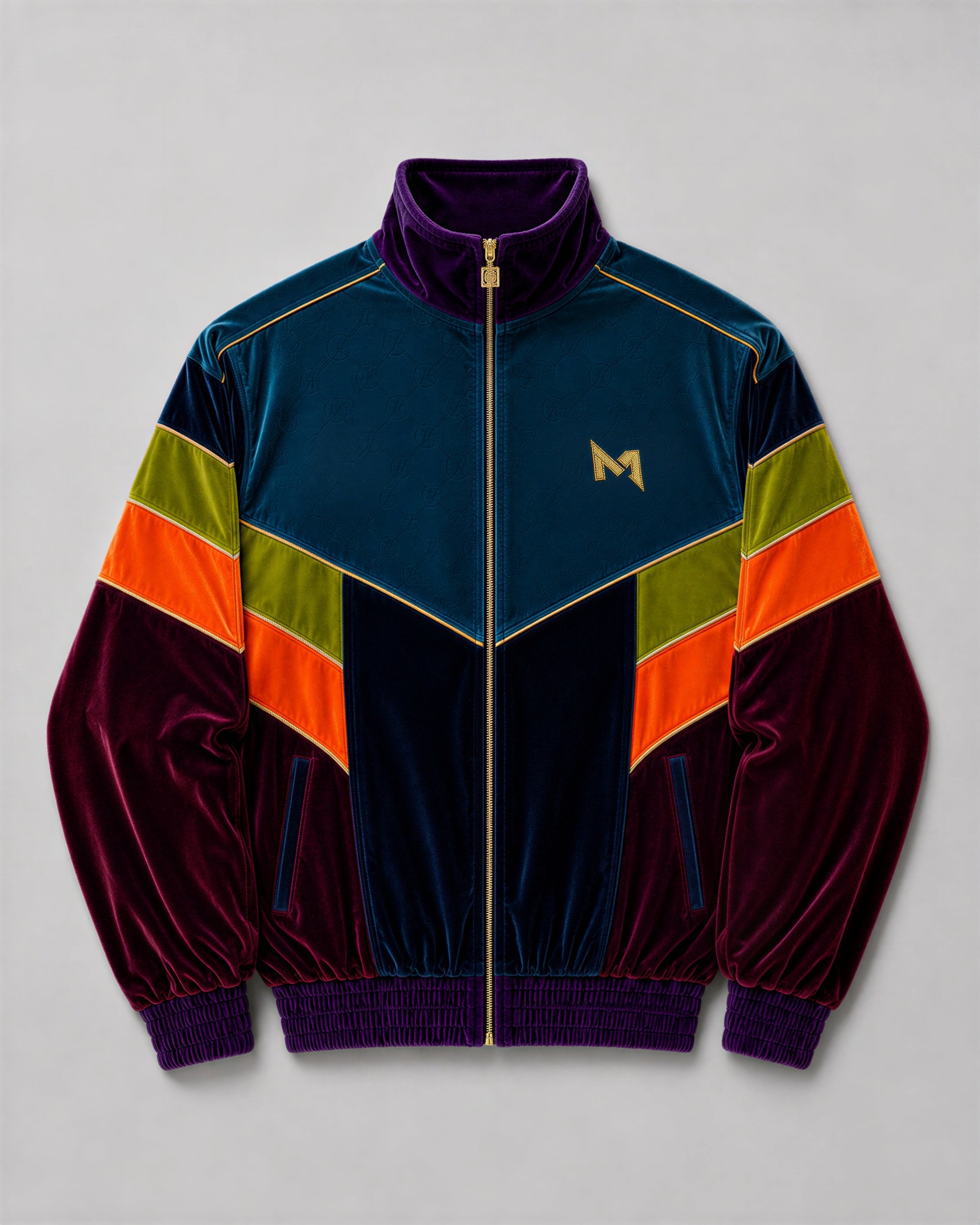 ジャケット・アウター Multi Color Velour Track Jacket Conquista Velour Track Jacket | Melato