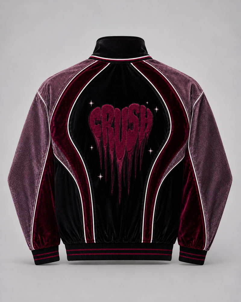 Crush Theory Velour Track Jacket, product image 1