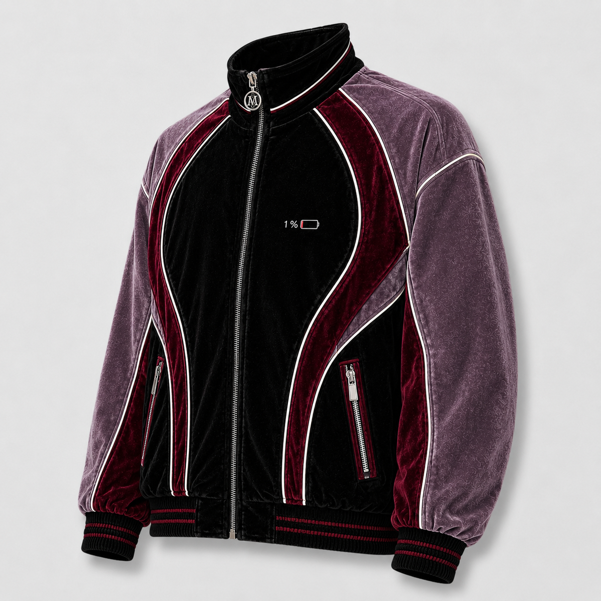 Crush Theory Velour Track Jacket by Melato, product view 3