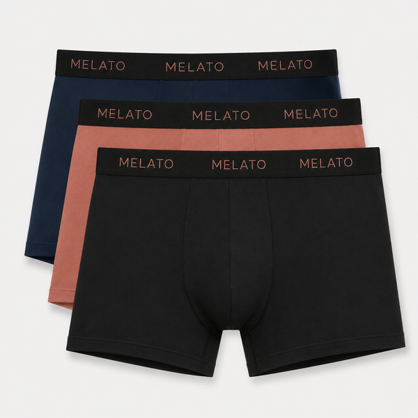 Melato Dawn-to-Dusk Three Piece Undergarment Set in white clay and black, front view
