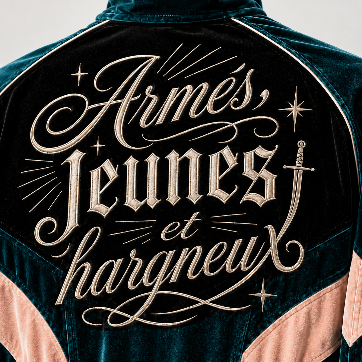 Hargneux Velour Track Jacket by Melato, product view 3