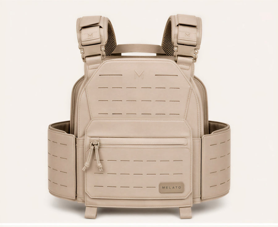 BURDEN OF PROOF sand modular utility pack, front view