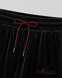 Melato OJOS Velour Track Pants velour fabric and waistband detail