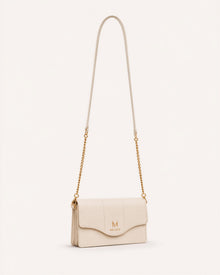 Return to Sender ivory calf-leather wallet shown from an alternate angle