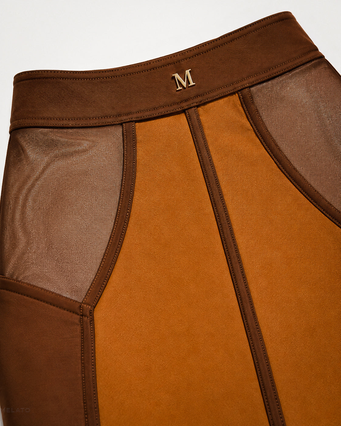 The "Cognac Confession" Leather Pencil Skirt