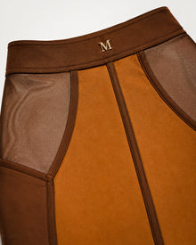 The "Cognac Confession" Leather Pencil Skirt