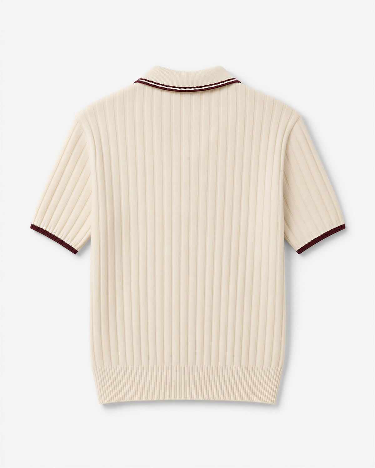 Bordeaux Line Knit Polo, editorial detail 1