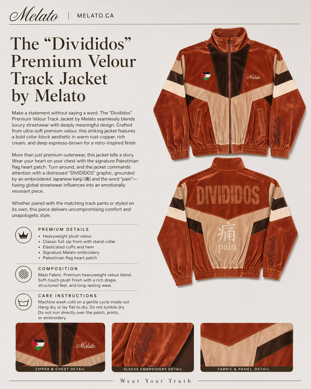 Melato Passion Fruit Velour Track Jacket alternate product view