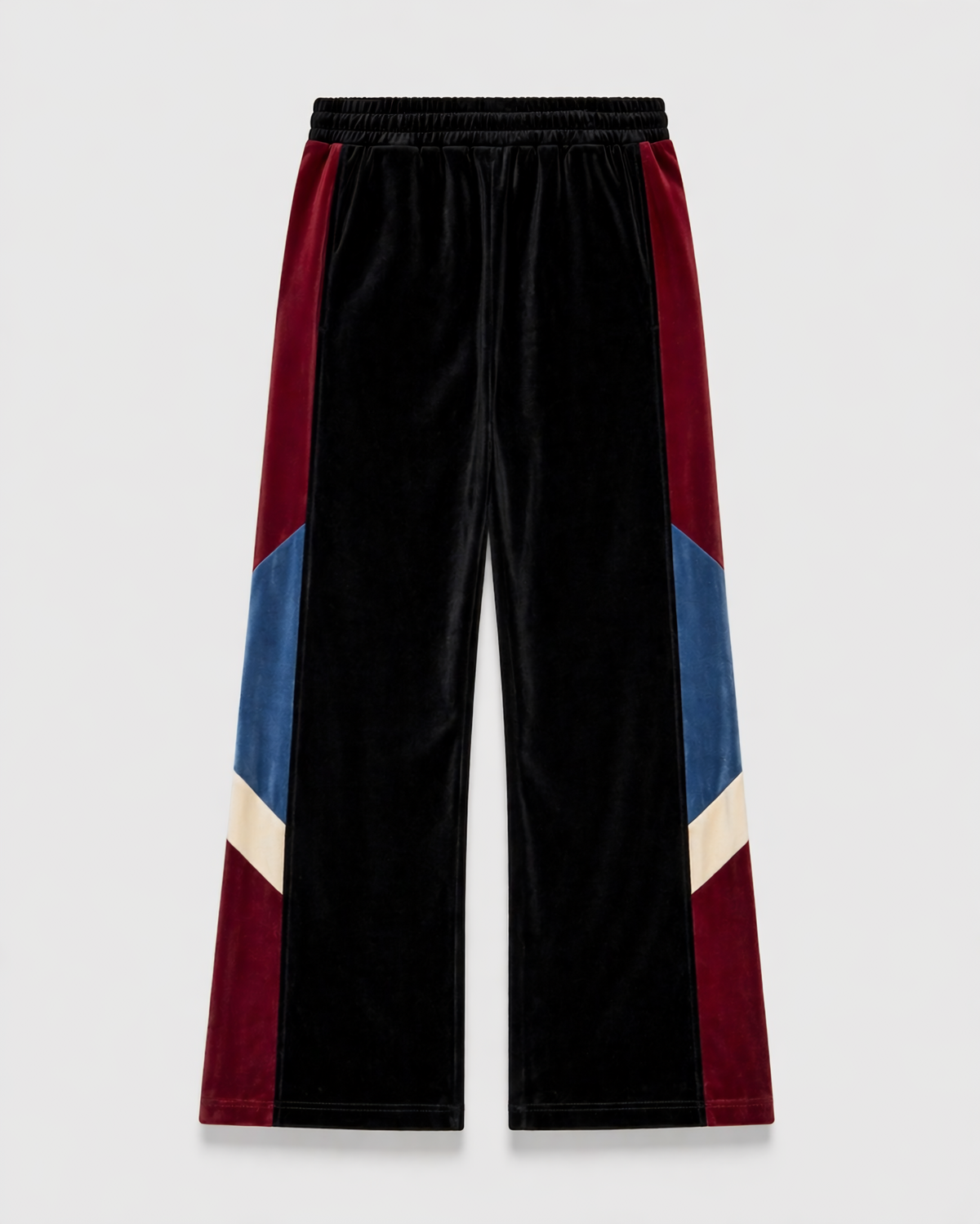 Melato Divididos Velour Track Pant fabric detail — premium velour paneling