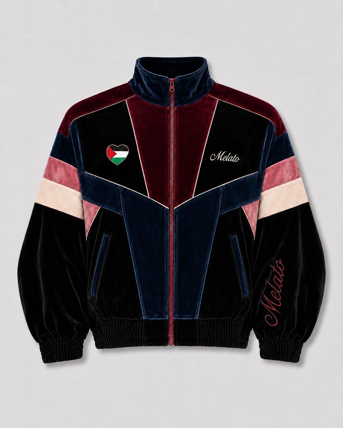 Divididos Velour Track Jacket by Melato, alternate product view