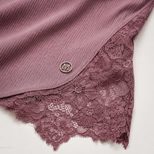 The "Side Note" Mauve Lace Rib Top