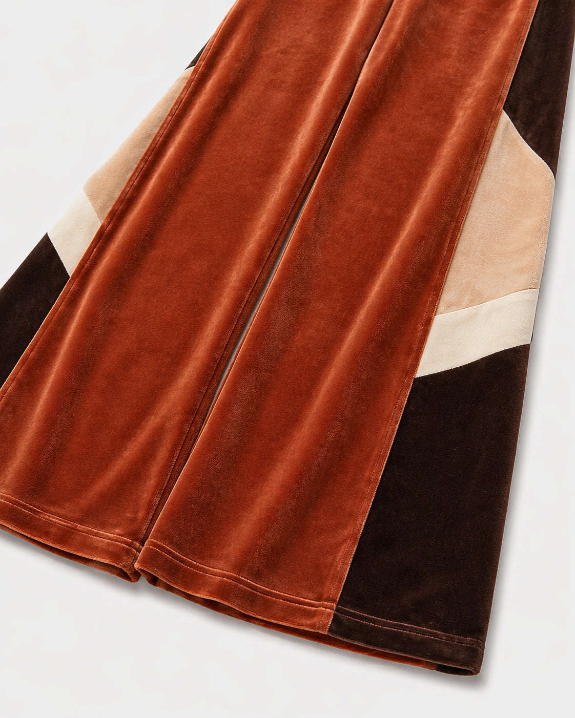 Melato Passion Fruit Velour Track Pant detail shot — plush velour texture