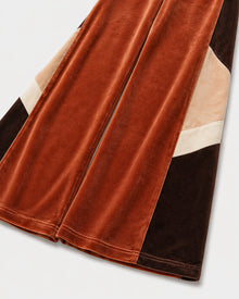 Melato Passion Fruit Velour Track Pant detail shot — plush velour texture