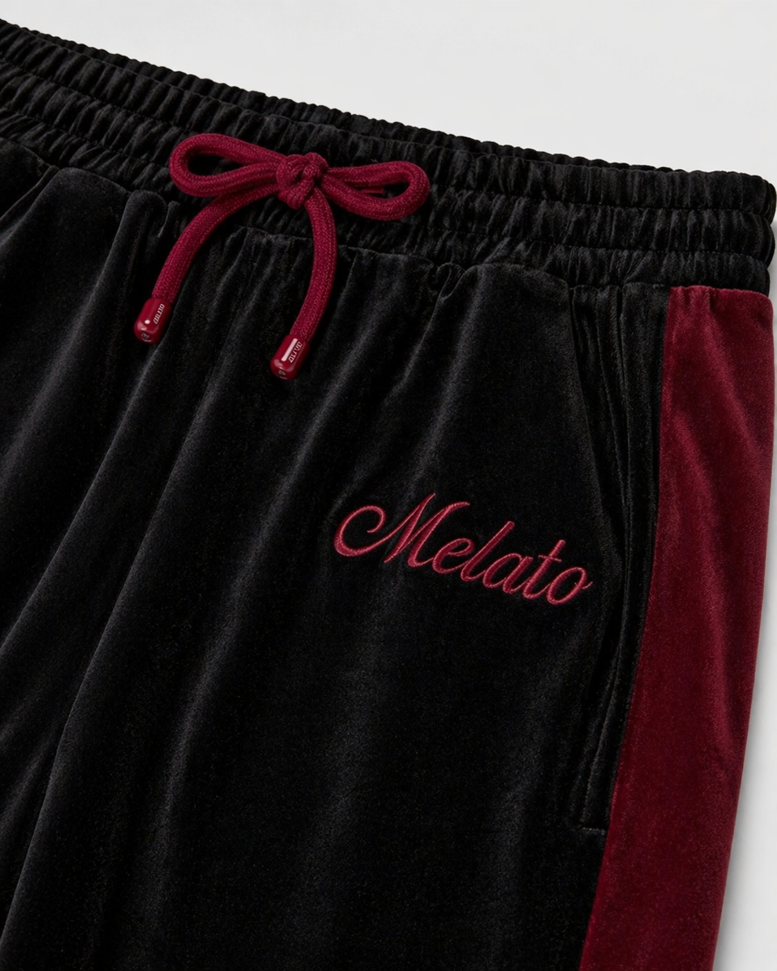 Melato Divididos Velour Track Pant alternate angle — premium streetwear pants