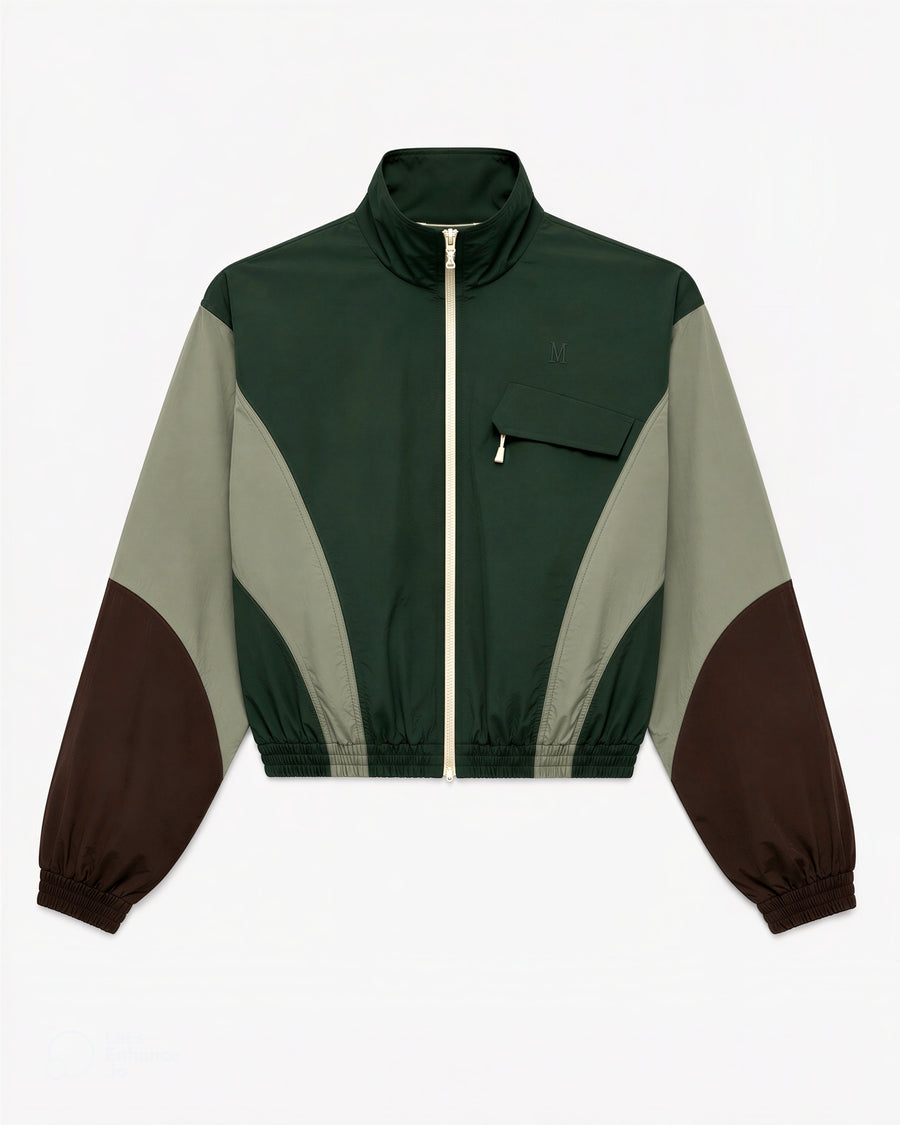 Olive Affair Retro Panel Jacket
