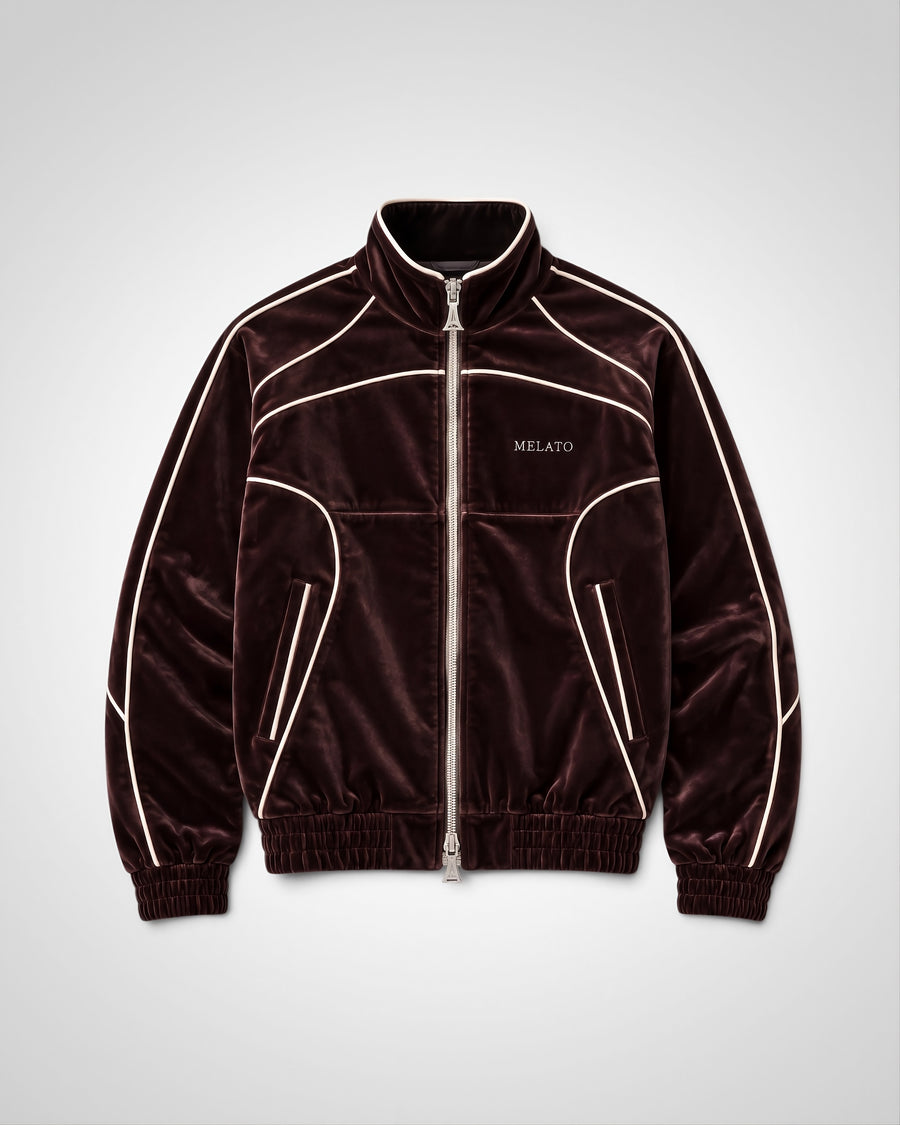 Burden of Plush Velour Track Jacket