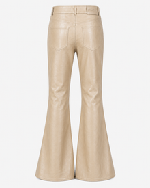 Kech Leather Flare Zip Pants