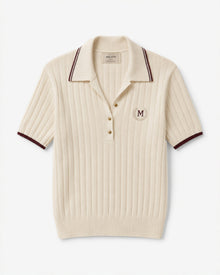 Bordeaux Line Knit Polo, front view