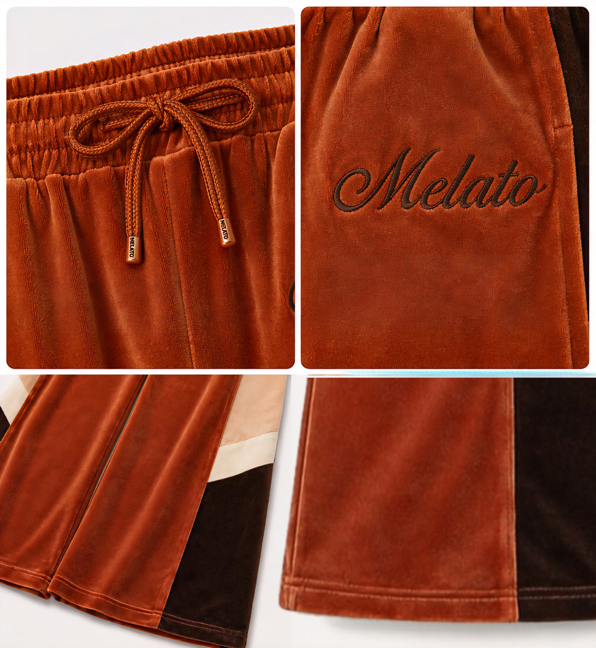 Melato Passion Fruit Velour Track Pant product image — limited drop pants