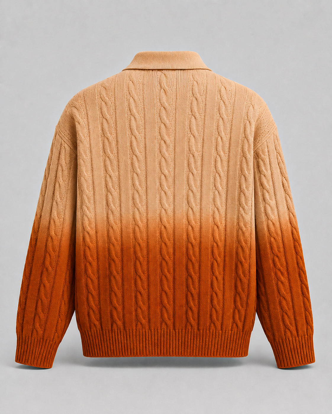 Moula Caramel Cable Knit Polo