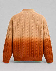 Moula Caramel Cable Knit Polo