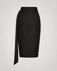 The "Noir Memoir" Wrap Pencil Skirt