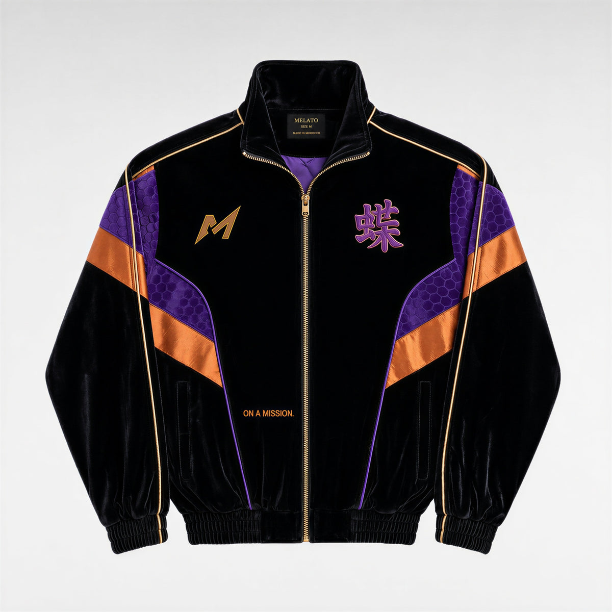 Chō Velour Track Jacket, editorial detail 1