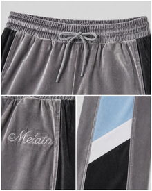 Melato Chū Velour Track Pant side view — premium velour streetwear