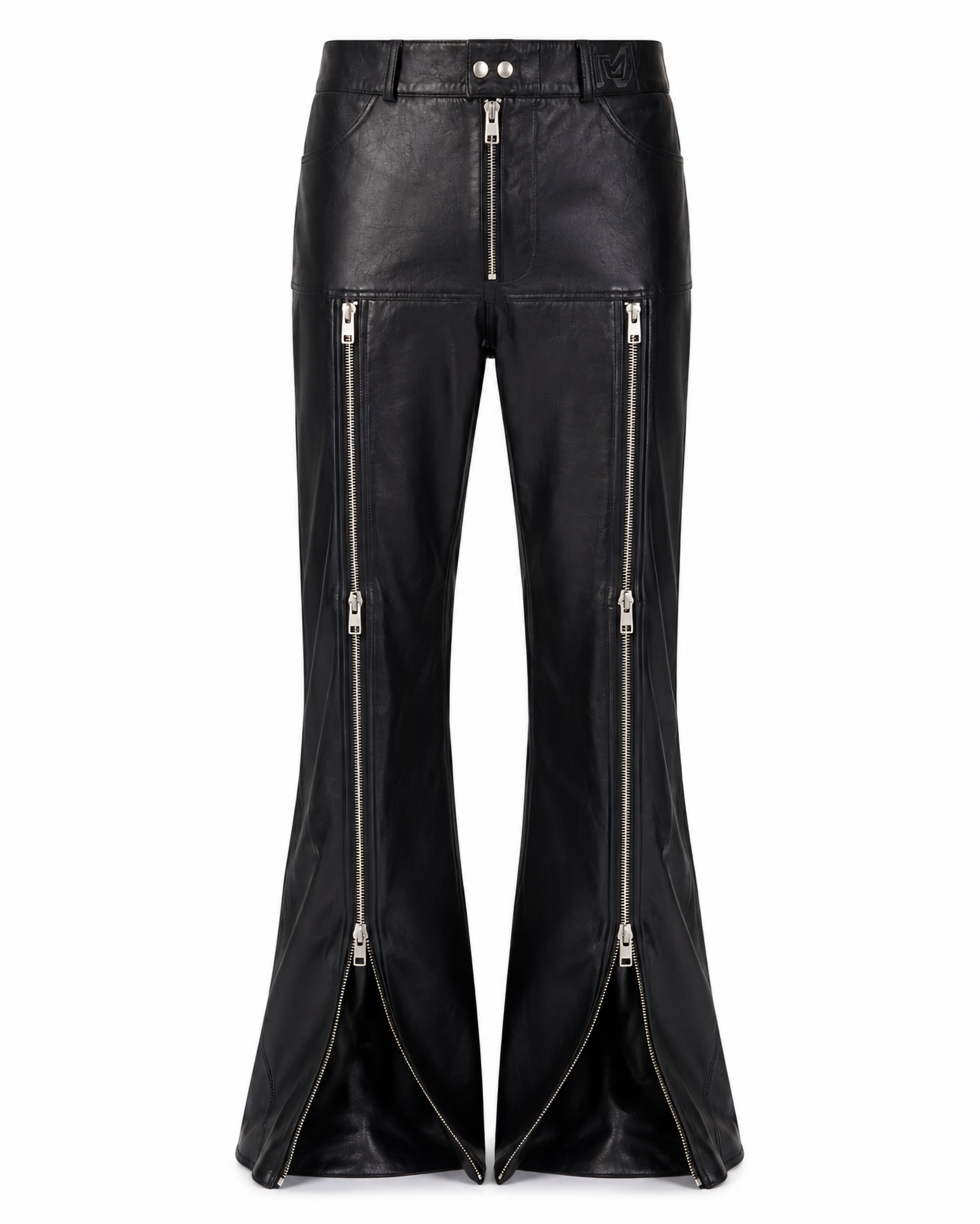 CasaNegra Leather Flare Zip Pants
