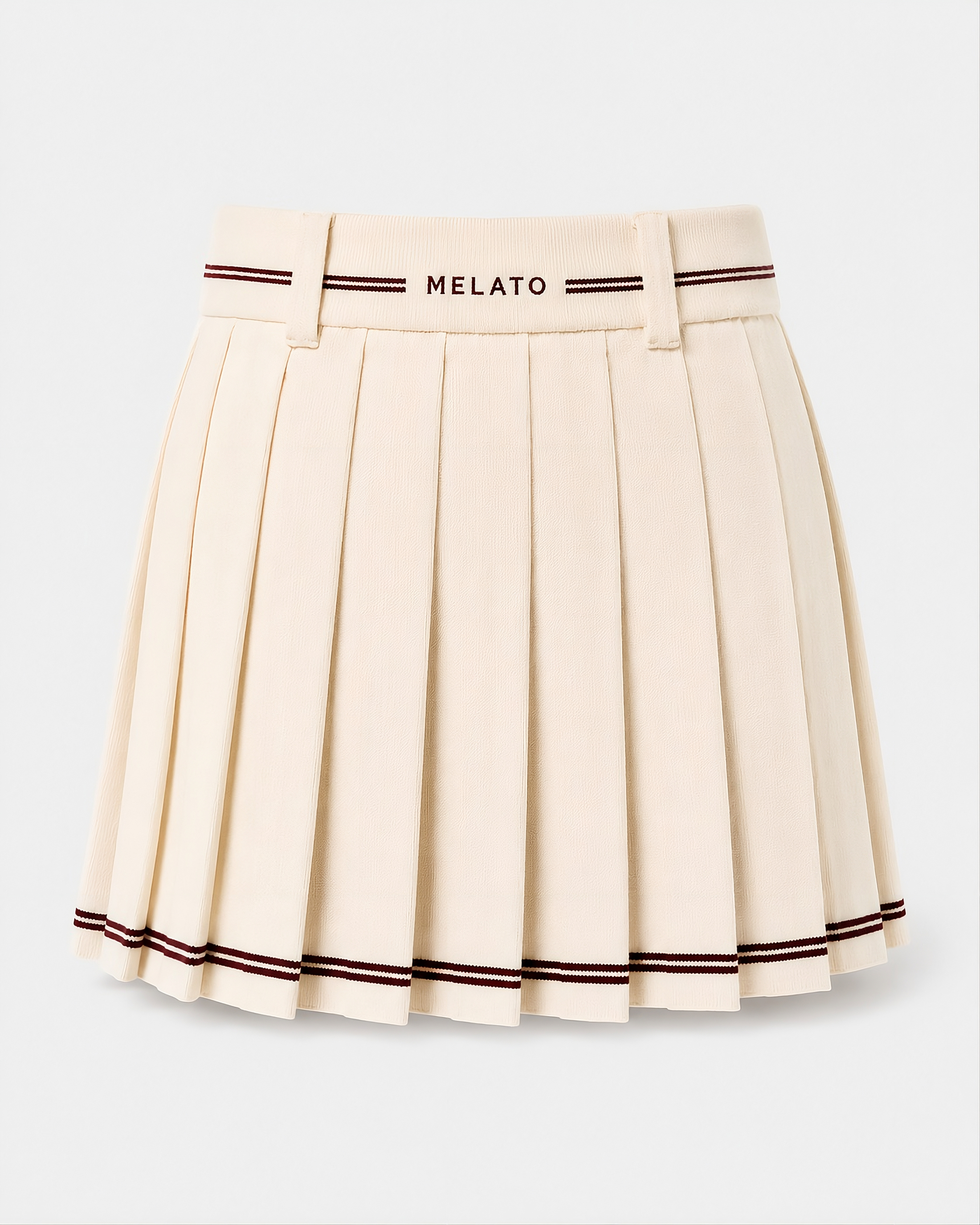 Bordeaux Line Pleated Mini Skirt by Melato, product image