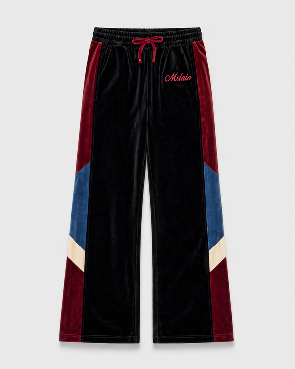 The "Divididos" Premium Velour Track Pants by Melato