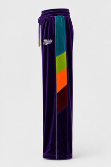 Melato Conquista Velour Track Pant fabric detail — premium velour texture