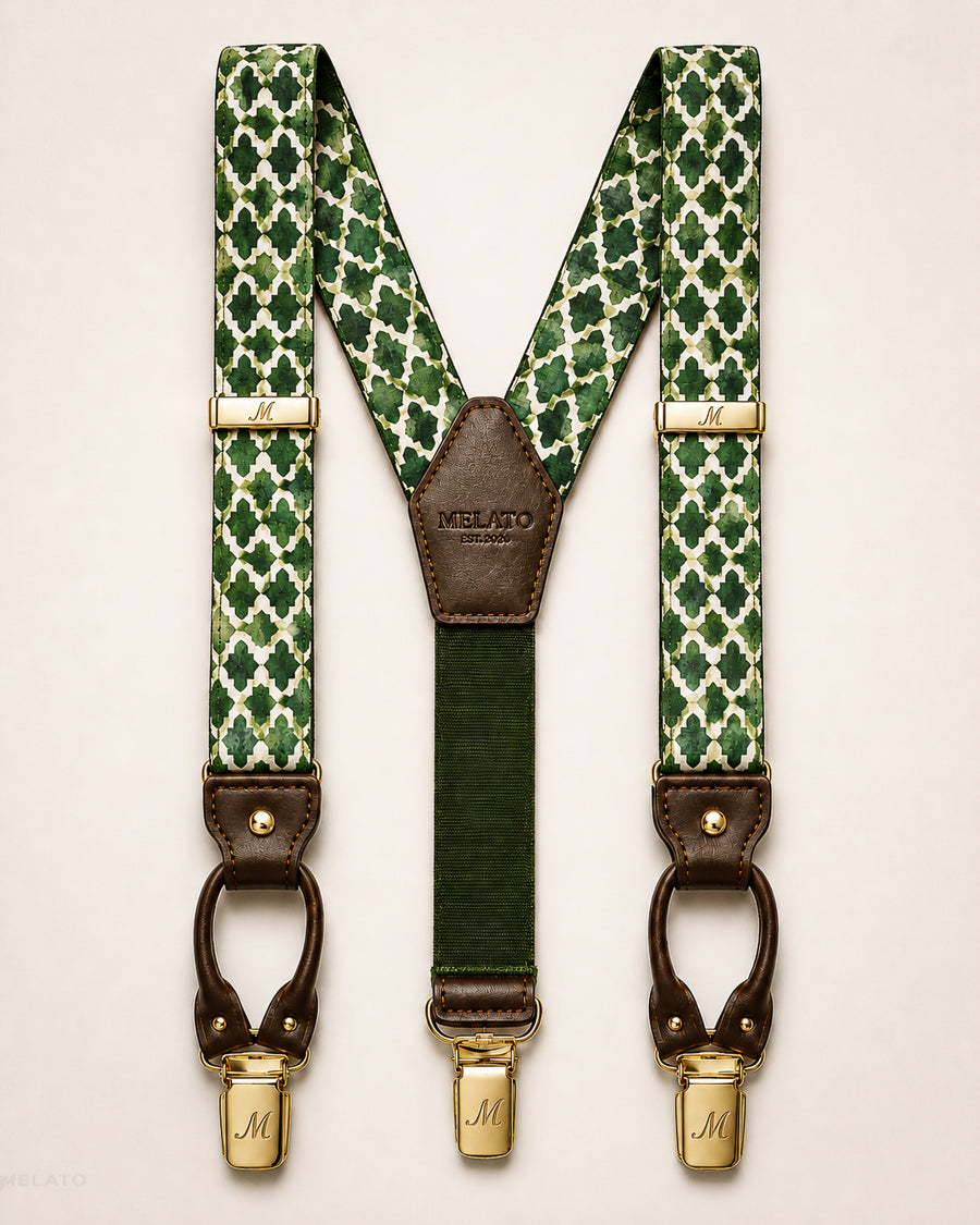 The "Ivy Trellis Harness" Woven Suspenders