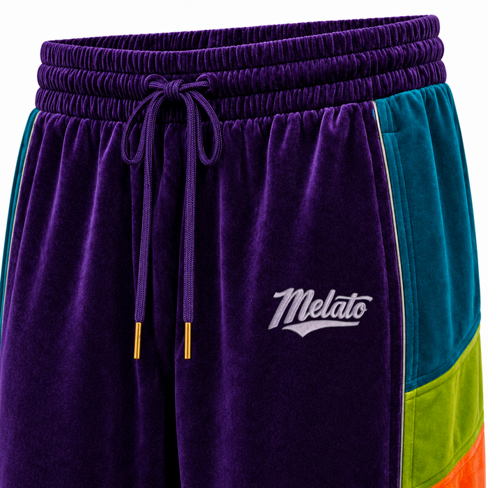 Melato Conquista Velour Track Pant alternate angle — premium streetwear pants
