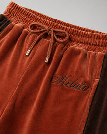 Melato Passion Fruit Velour Track Pant alternate angle — warm colorblock pants