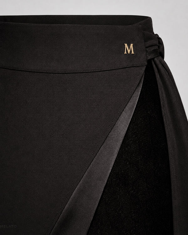 The "Noir Memoir" Wrap Pencil Skirt